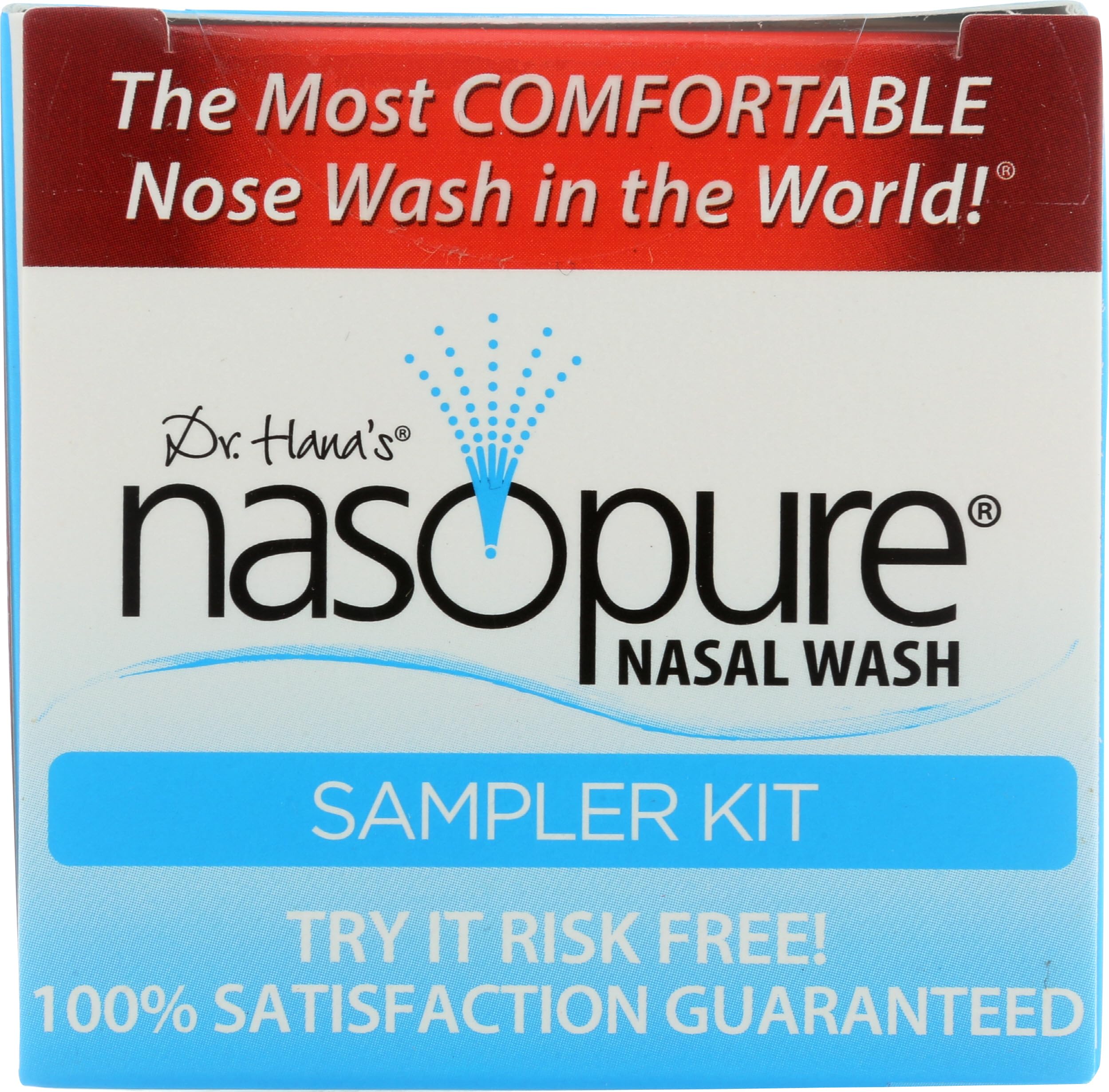 DR HANA'S NASOPURE Le "Pot Neti Nicer" Sampler Kit 8 Bouteille Avec 4 onces Tamponnés Sel Packets Allergie Congestion Relief Lavage Nasal
