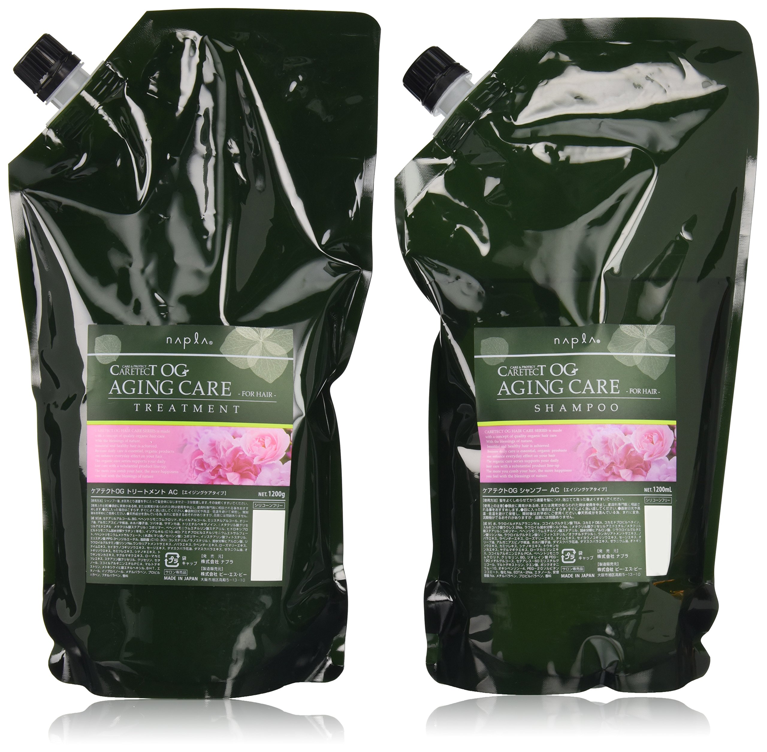2点set ナプラ　ケアテクト OG シャンプー1200ml +トリートメント1200g ACセット 【ノンシリコン】 Amazon | 2点set ナプラ ケアテクト OG シャンプー1200ml +