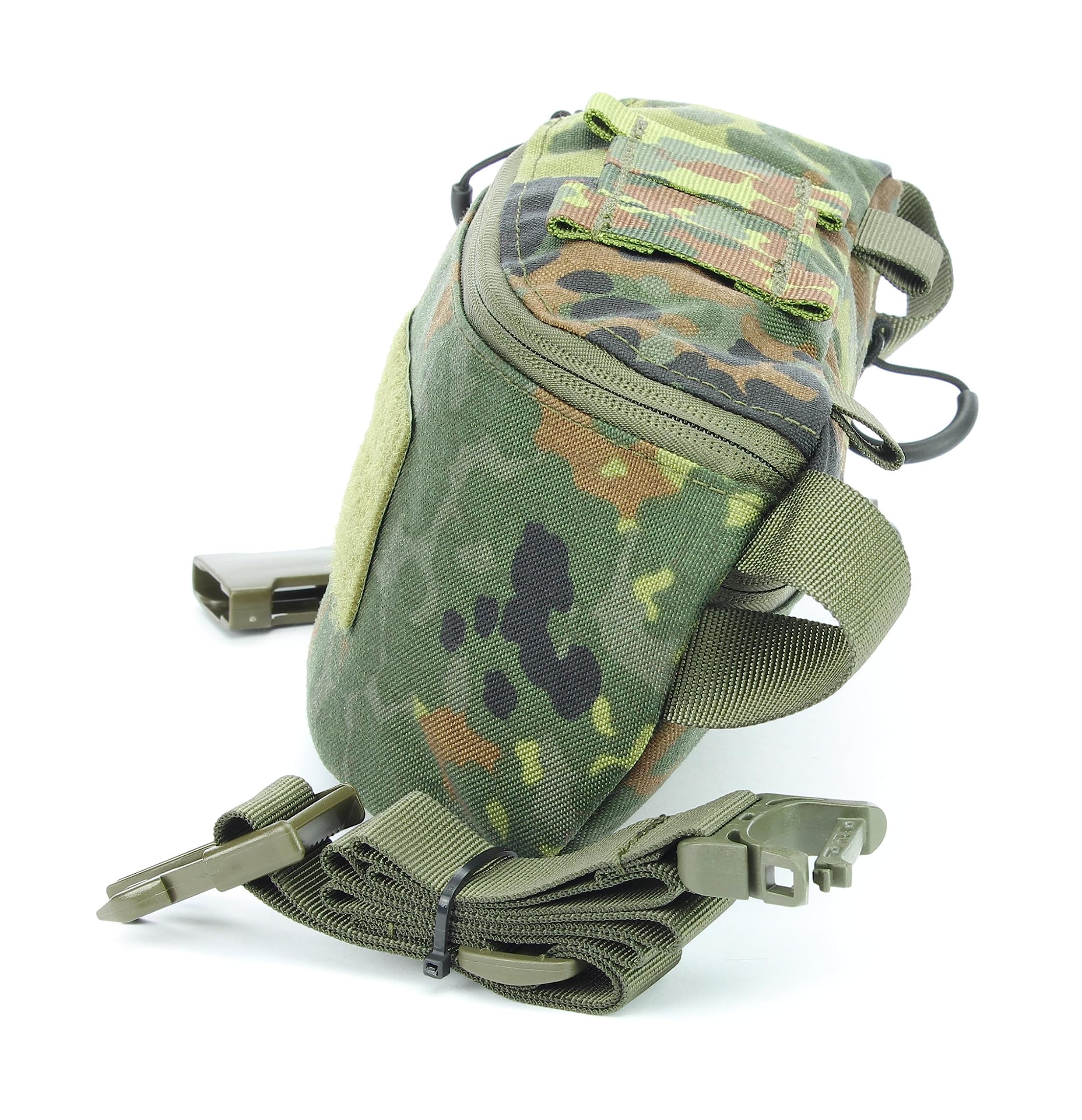 Hüfttasche Modular 1,8L mit MOLLE, abnehmbarem Gurt, Klettflausch, Karabiner und Rückfach für Ballistik – robuste Gürteltasche für Beruf, Freizeit, Outdoor, Taktik, Militär, Survival, Adventure