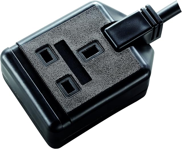 Masterplug EXS13110B-01 Heavy Duty Single Socket Extension Lead, 10 Metres, Black