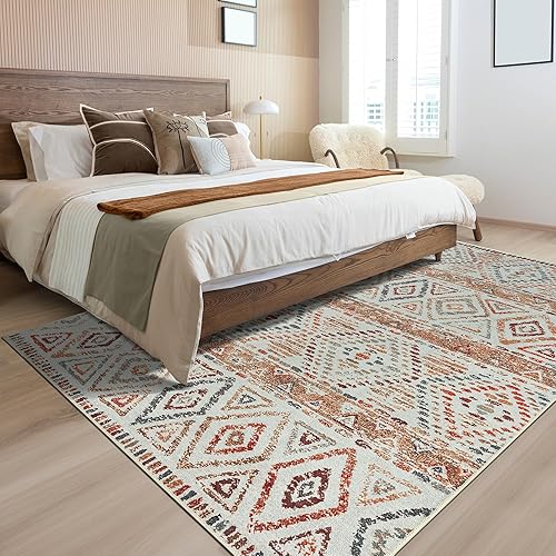 Miniatura 3 de Adiva Rugs Alfombra de área lavable a máquina de 6 x 6 pies con parte trasera antideslizante para sala de estar, dormitorio, baño, cocina, alfombra