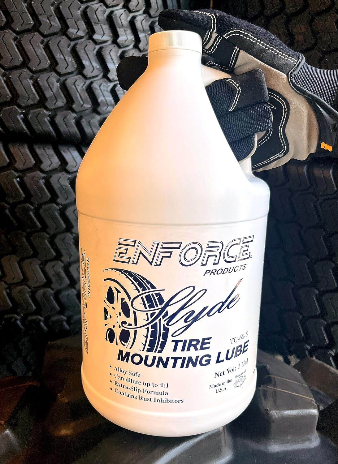 Slyde Concentrated Liquid Tire Mounting Lube - A Liquid Bead Lubricant for Easier Mounting of Car, Truck, Bus and OTR Tires, Prevents Rim Slippage and Rust (1 Gallon)