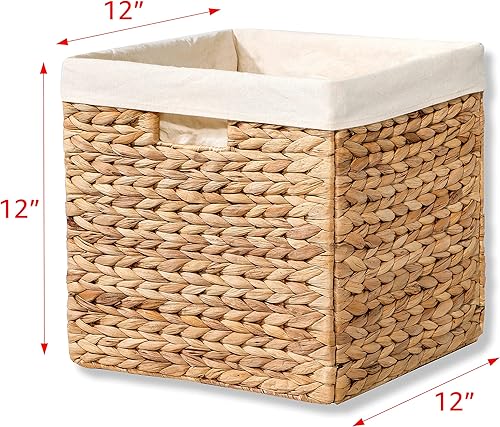 Miniatura 2 de Trademark Innovations - Cesta de almacenamiento plegable de 12 pulgadas con marco de alambre de hierro y forro extraíble (juego de 4)