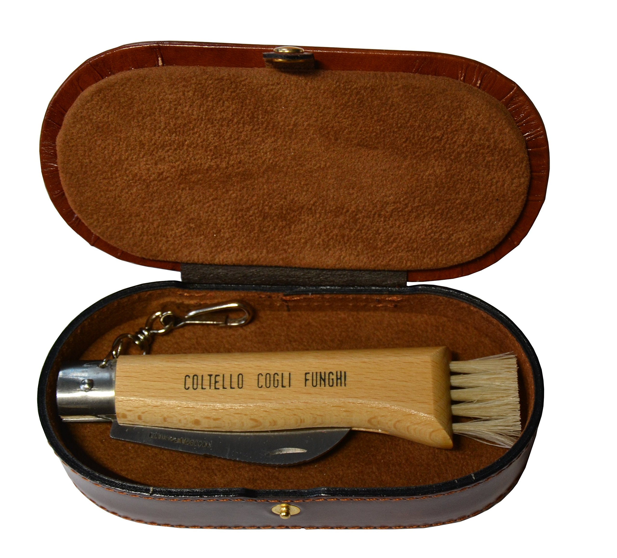 GIFAZ Coltello per Funghi - PERSONALIZZATO - (Caccia e Pesca | Legno di Faggio