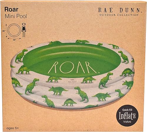 Miniatura 7 de Rae Dunn x CocoNut - Mini piscina flotante con gráficos de dinosaurio, piscina inflable para niños, gran piscina para patio trasero, fiestas de