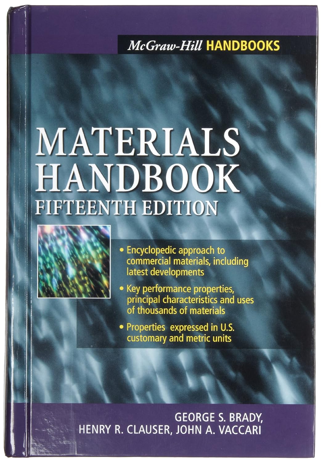 McGraw Hill DR52 Hard Cover Materials Handbook, 15th Edition 2002