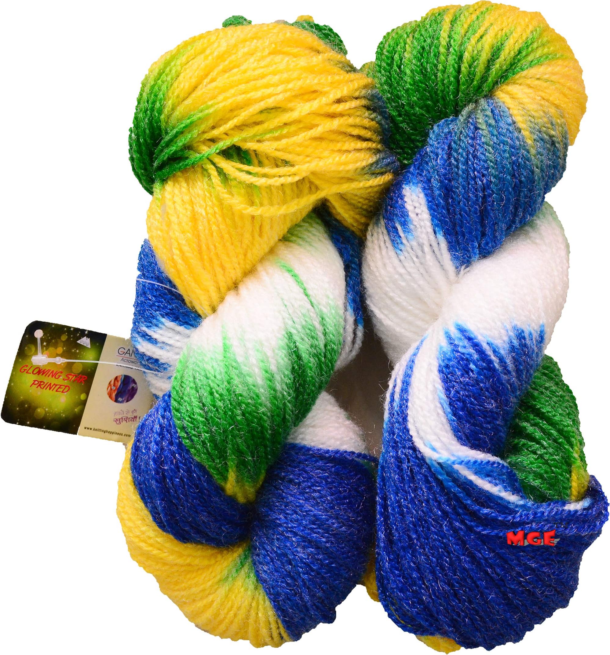 GANGA Knitting Yarn Thick Chunky Wool, Motu Multi Parrot 200 GMS Best Used with Knitting Needles, Crochet Needles Wool Yarn for Knitting.-ZB Art-EFA