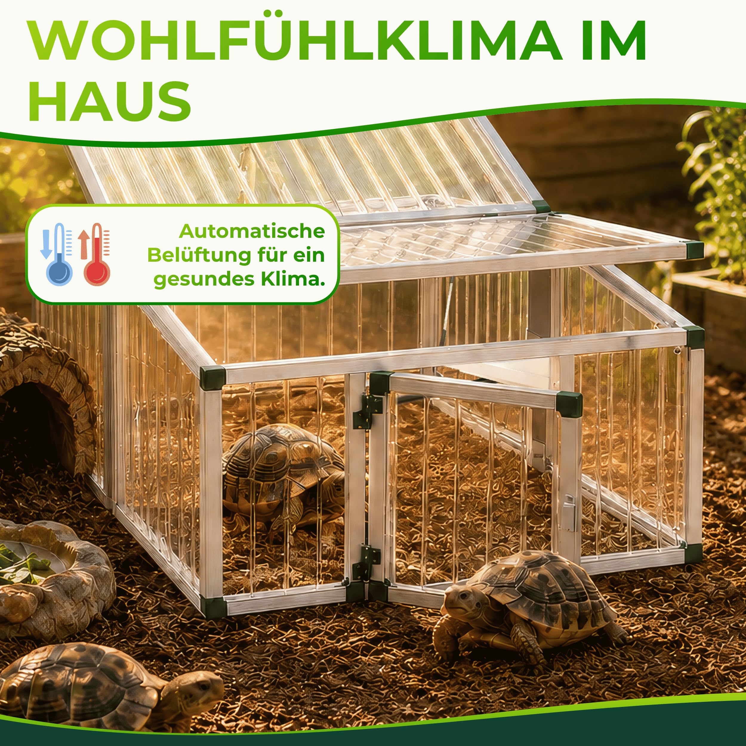 Beckmann automatischer Fensteröffner für Schildkrötenhaus 7kg Hubkraft 32-40°C Terrarium Zubehör
