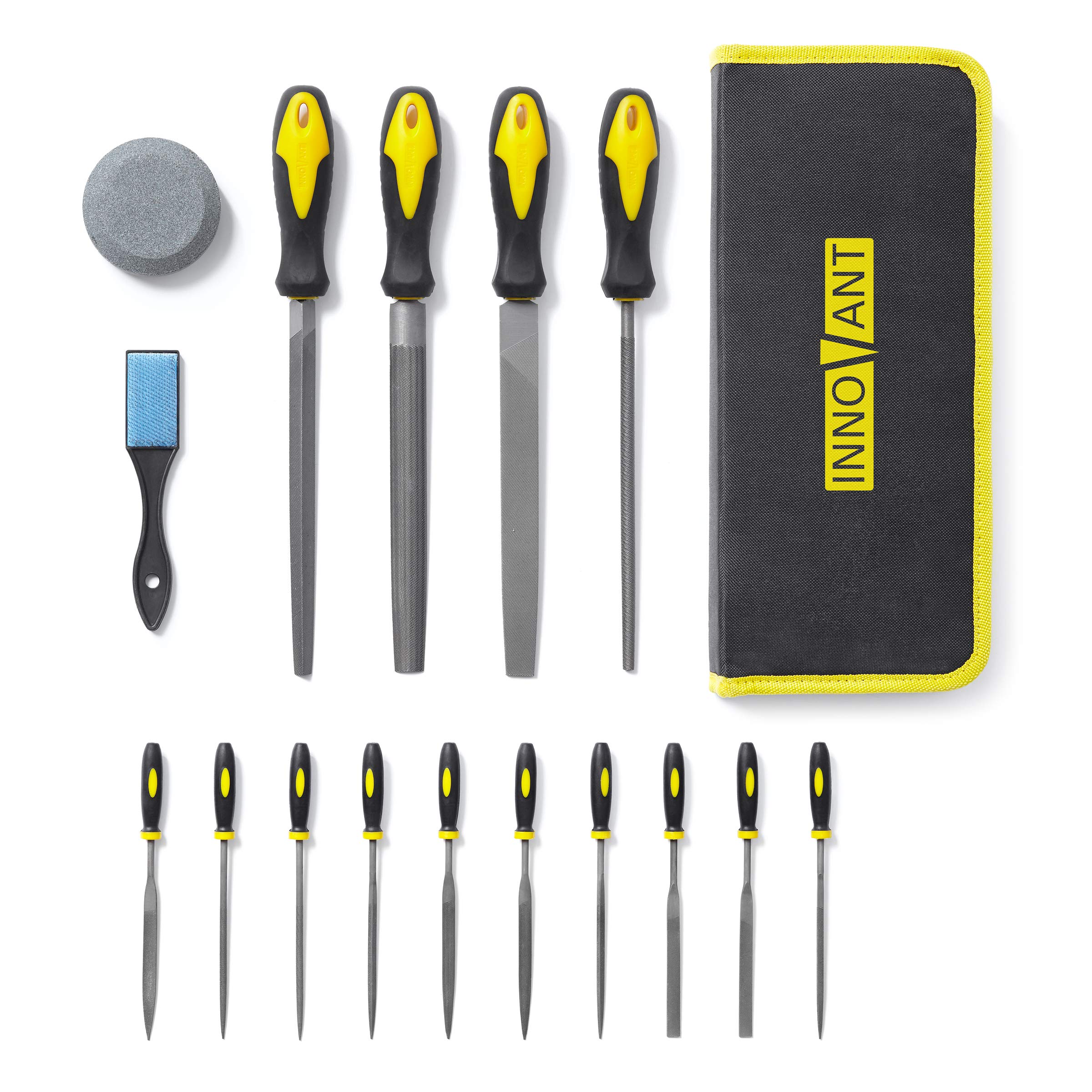 16PC File Set Metal & Wood Needle Hand File Set Tools Dual Grit