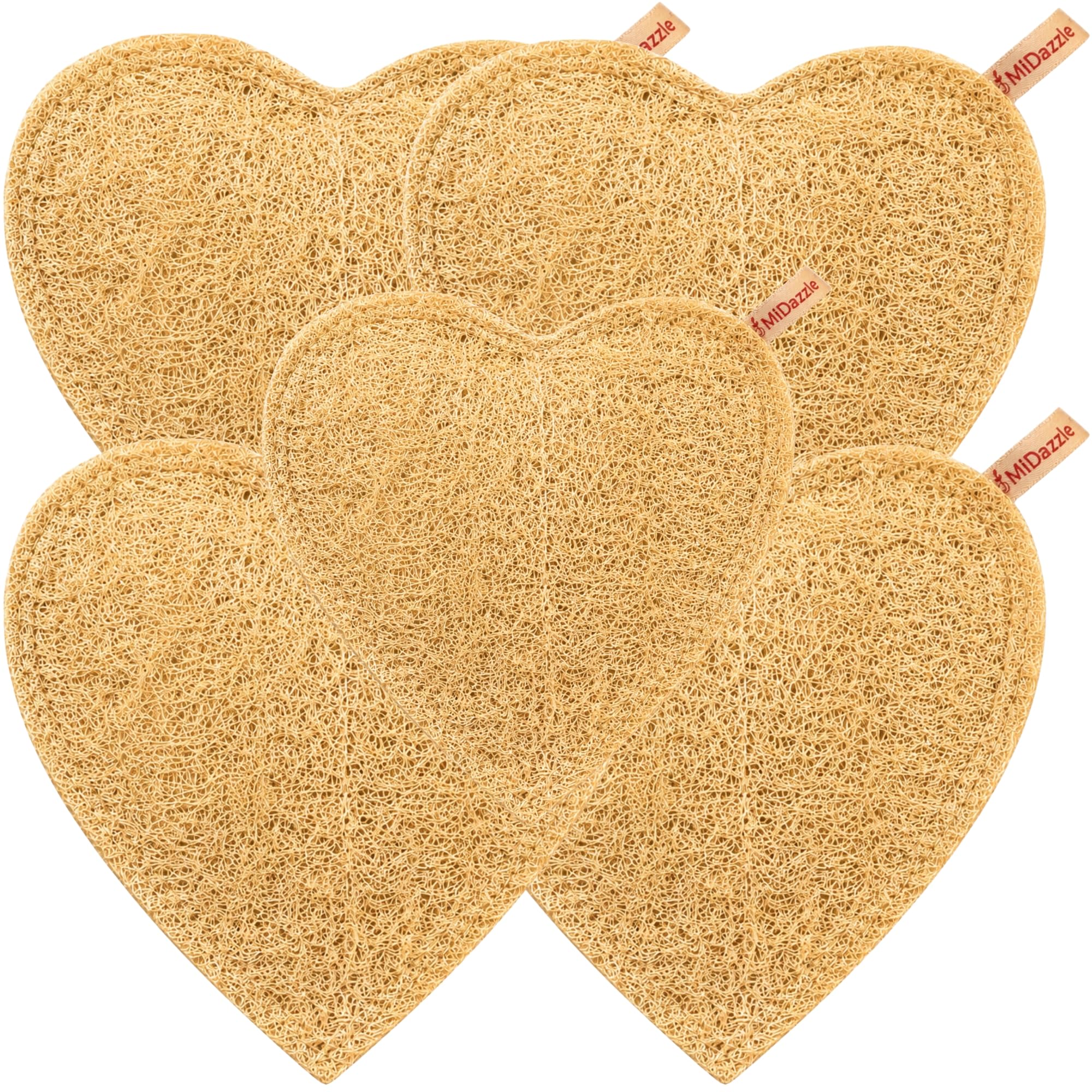 Midazzle 100% Natural Body Scrubber Loofah, Pack of 3