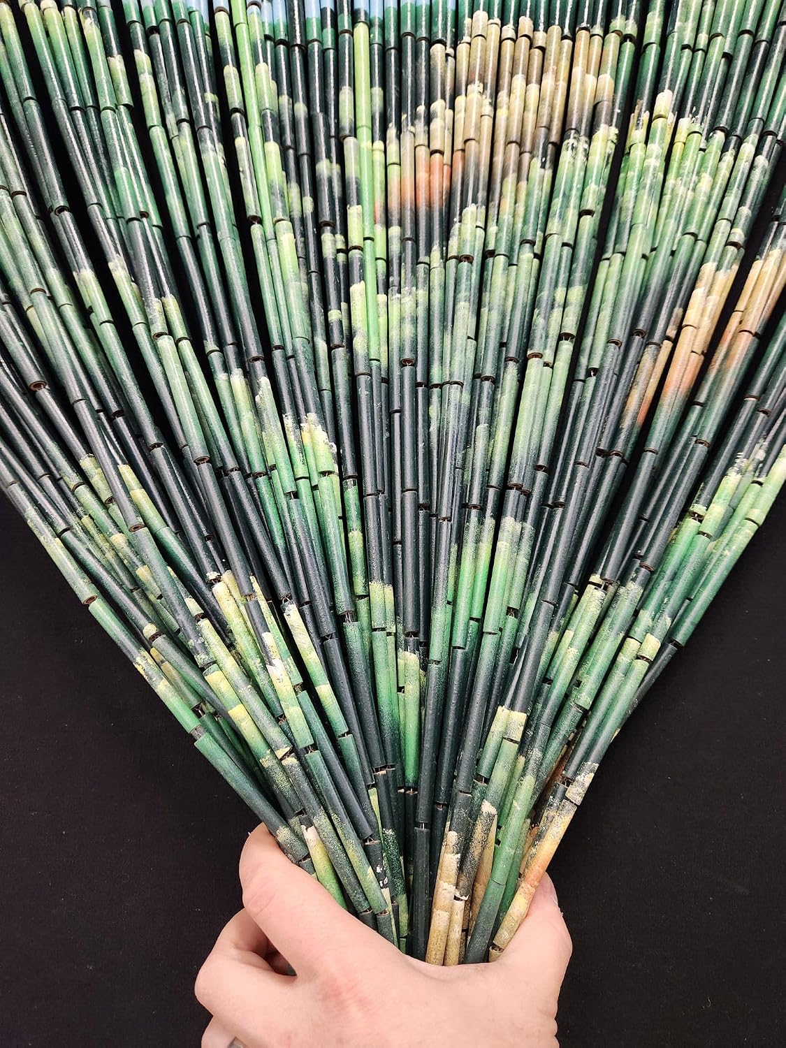 ABeadedCurtain Door Beads Beaded Curtain - Mountain Stream (Hanging Hardware Included) 90 Strands with 2880 Hand-Painted Bamboo Beads, Wall Hanging Room Divider Doorway Beads, 36" x 79"