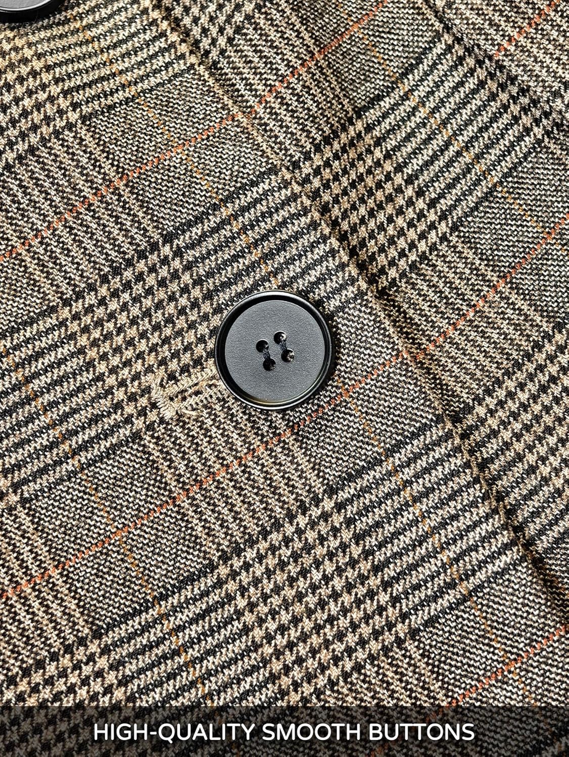 Mina Self 2026 Women's Spring Herringbone Tweed Blazer - Open Front Fully Lined Casual Work Office Jacket with Pockets