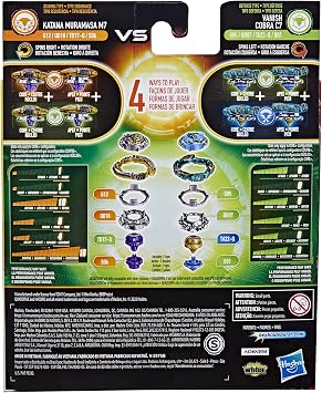 Beyblade Hasbro Burst QuadDrive Katana Muramasa M7 and Vanish Cobra C7 Spinning Top Dual Pack - 2 Battle Game Top Toys for Ages 8+
