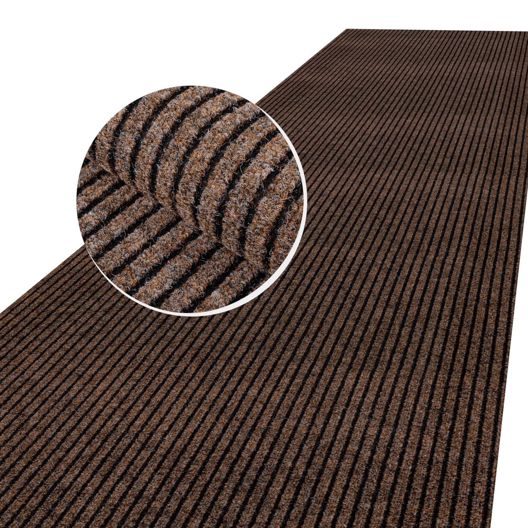 ANRO Schoonloopmat Tapijt Loper Gangloper Vloerbedekking Vuilopvangloper Schoonloopmat Per meter Dover Grijs 200x100cm