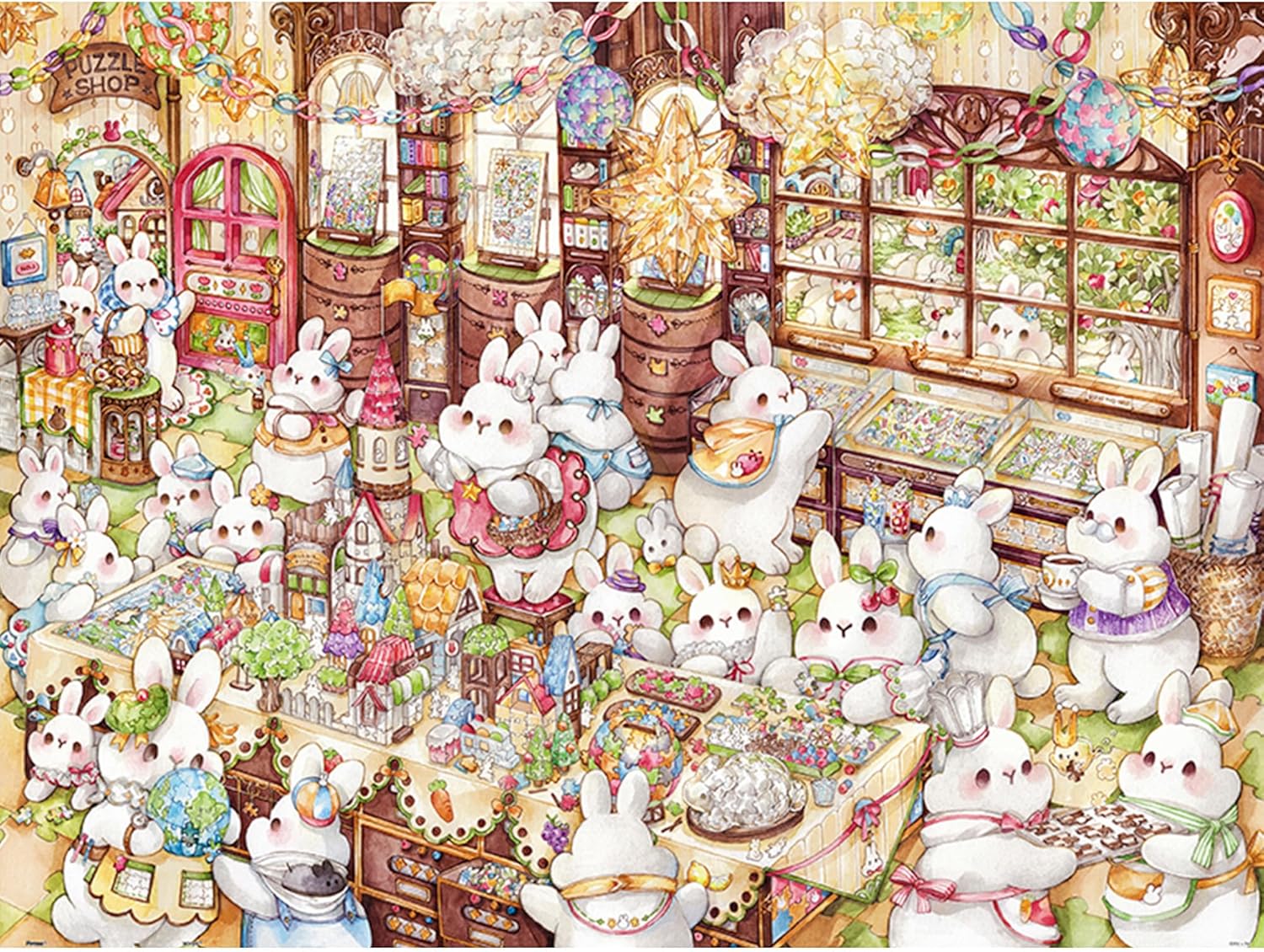 Pintoo Jigsaw Puzzles 1200 Piece for Adults - Pei+Pei Studio - Puzzle Party Beautiful Plastic Puzzle for Home Decor Zero Dust Easy Storage [H3763]