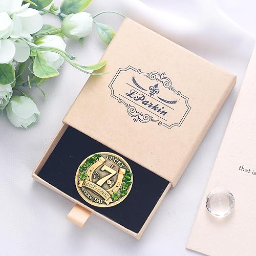 Miniatura 8 de Amuletos de Proteccion y Buena Suerte Lucky Coin para rascador de lotería Trébol de cuatro hojas y elefante águila motivacional - Ficha de