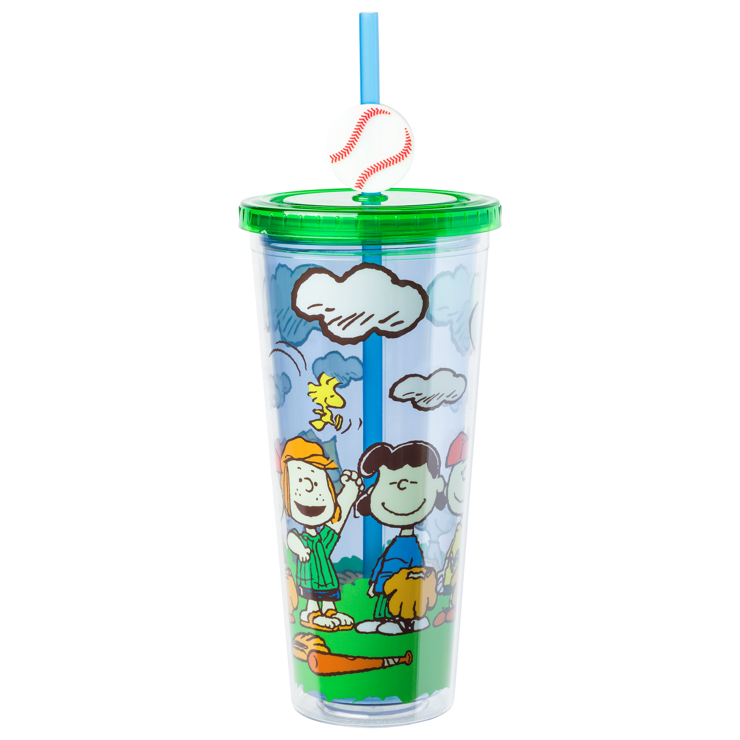 Amazon.com: Silver Buffalo Peanuts Baseball, Plastic Cold Cup