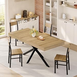 Farmhouse Dining Tables We're Absolutely Obsessed With (All on Amazon) Extendable Farmhouse Dining Table (55