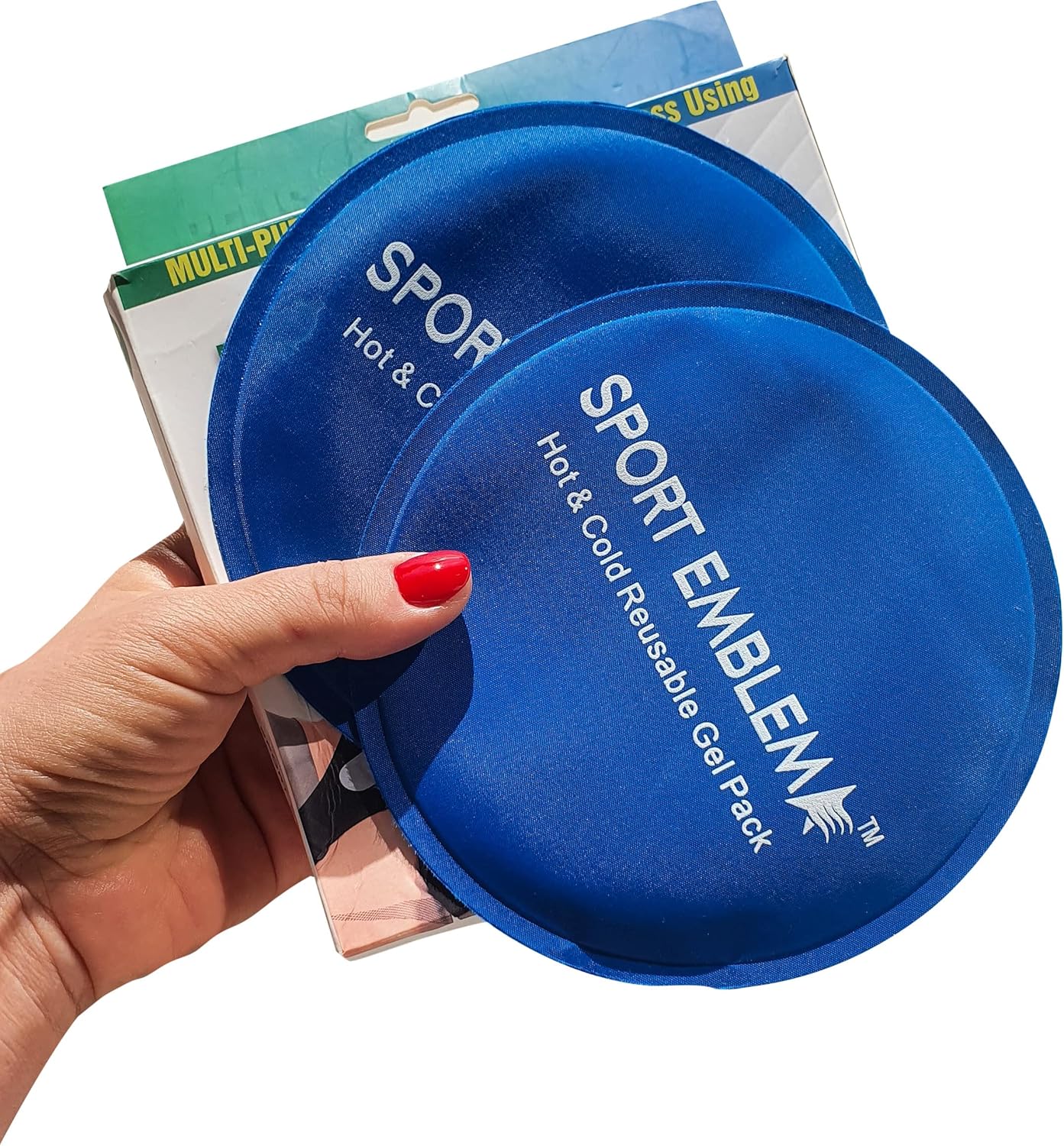 Buy Reusable Ice Packs for Injuries Gel 2 Pcs x 5.5" Round Cold Packs