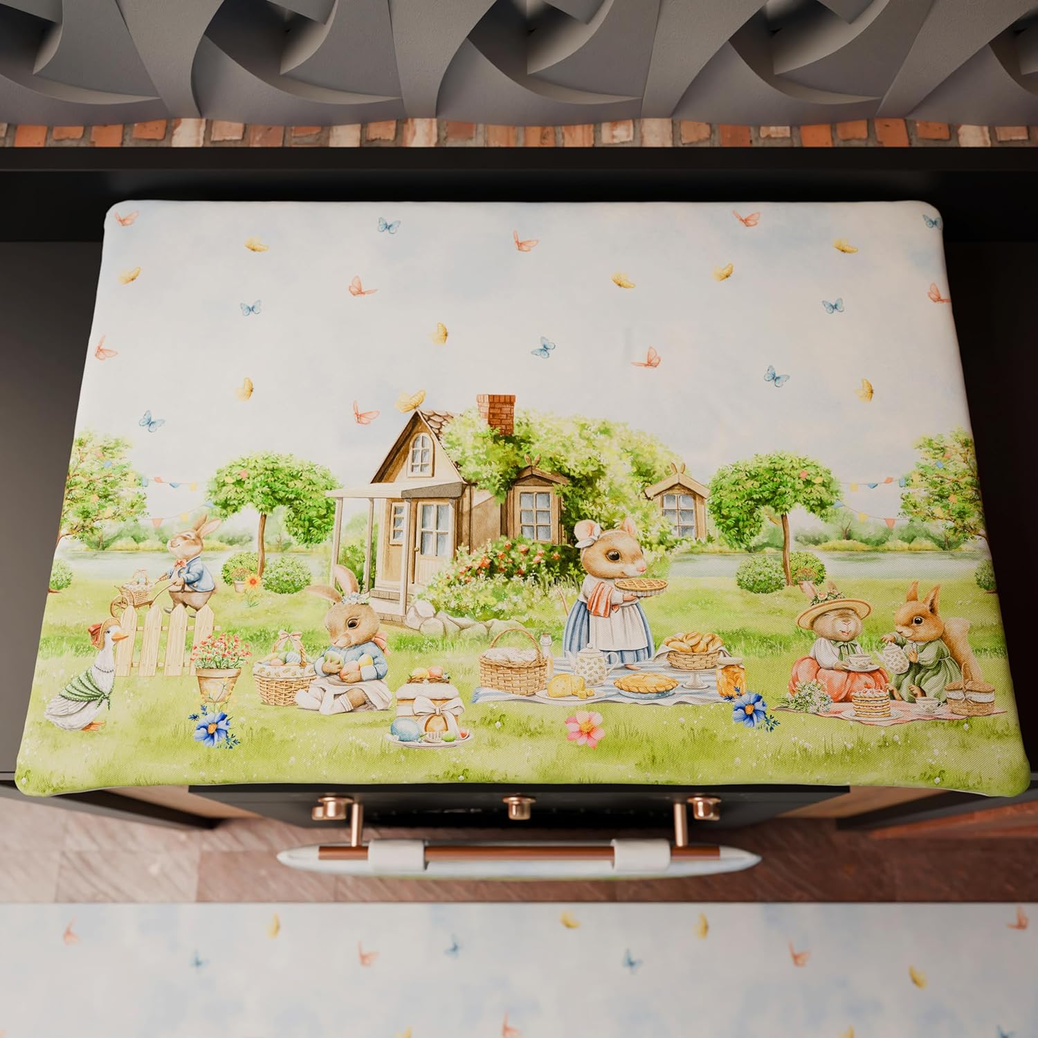 Easter Centerpiece, Easter Kitchen Centerpiece, Modern Centerpiece for Easter in Digital Print, 100% Made in Italy