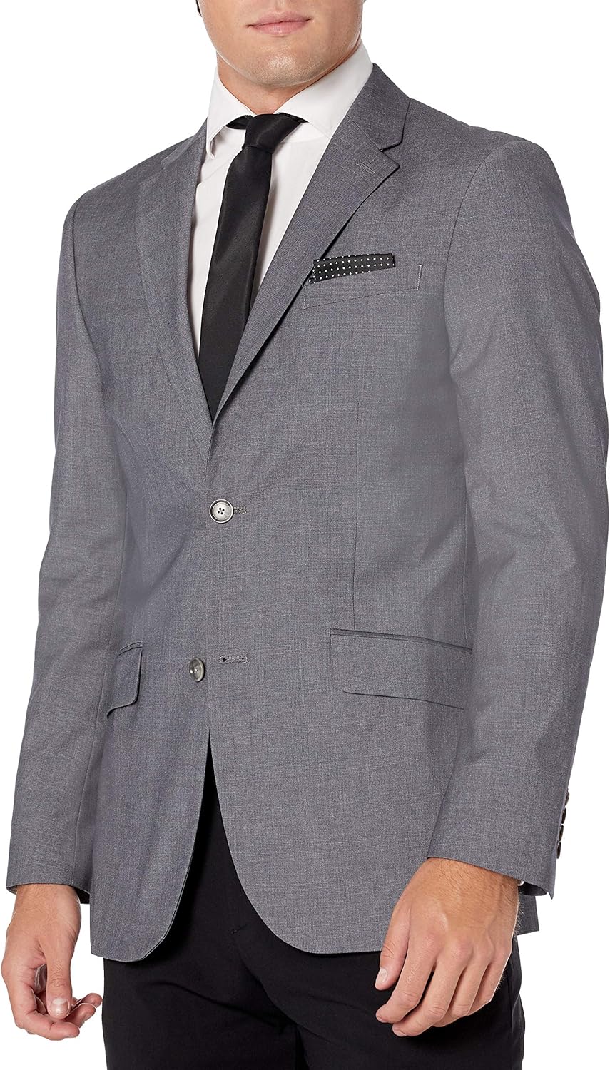 Perry Ellis Men's Slim Fit Subtle Plaid Suit Jacket at  Men’s Clothing store