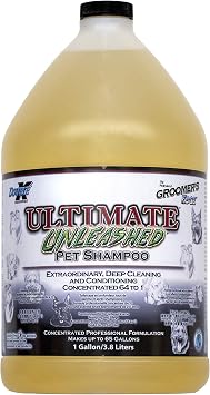 Ultimate Unleashed Professional Dog and Pet Shampoo | Ultra Concentrated Formula dilutes 641 | 128 fl oz 1 Gallon