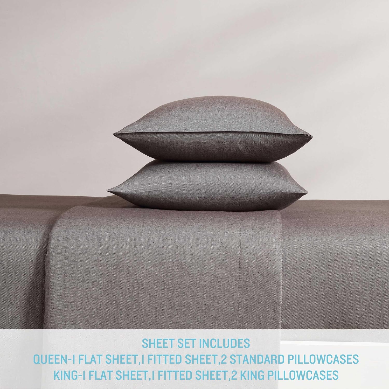 Tommy Bahama - King Sheet Set, Twill Weave Bedding with Matching Shams and Deep Pockets, Wrinkle-Resistant Bed Essentials, Oeko-Tex Certified (Paradise Twill Dark Brown, King)