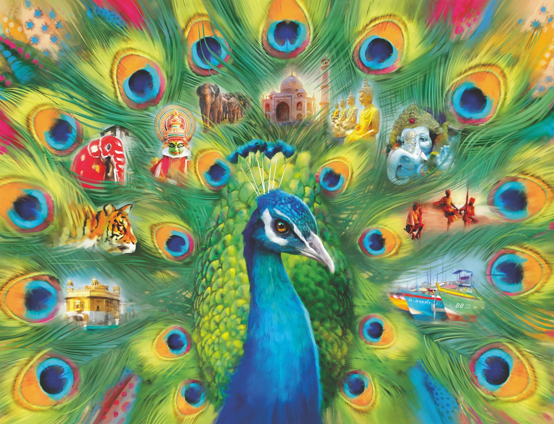 Ravensburger puzzle Terra del Peacock - Puzzle - 2000 pezzi