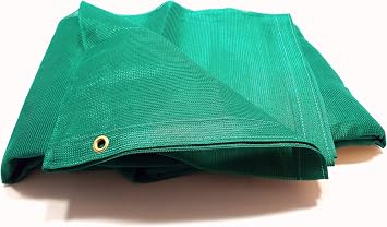 Green Vista Premium Green Mesh Shade Cloth with Grommets - 10 Feet x 12 Feet Tarp - Sunblock Panel Prevents Sun on a Patio, Deck, Porch