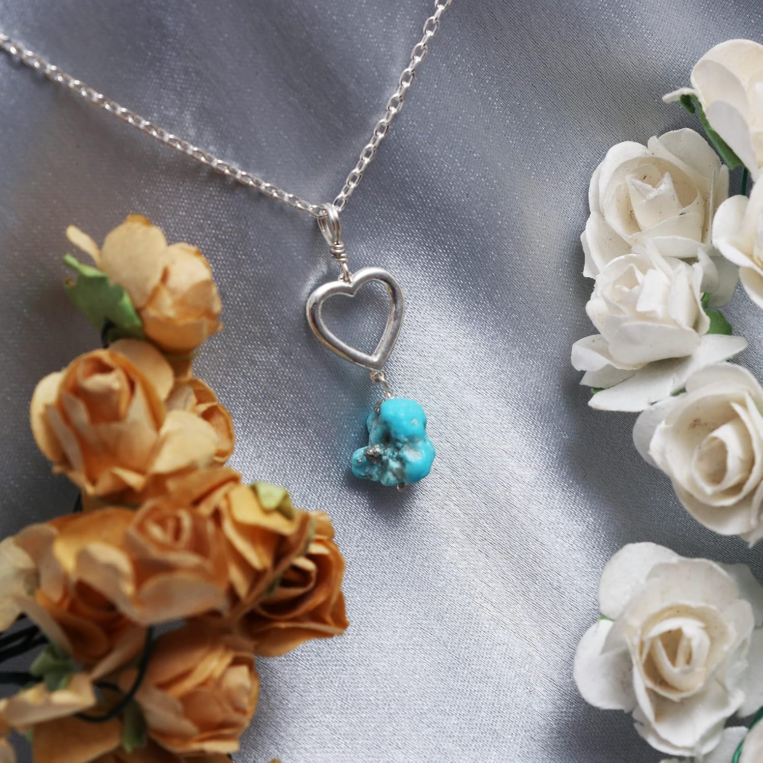 925 Sterling Silver Natural Raw Necklace, Gemstone Crystal, Gift For Women, Gift For Her, Silver Jewelry
