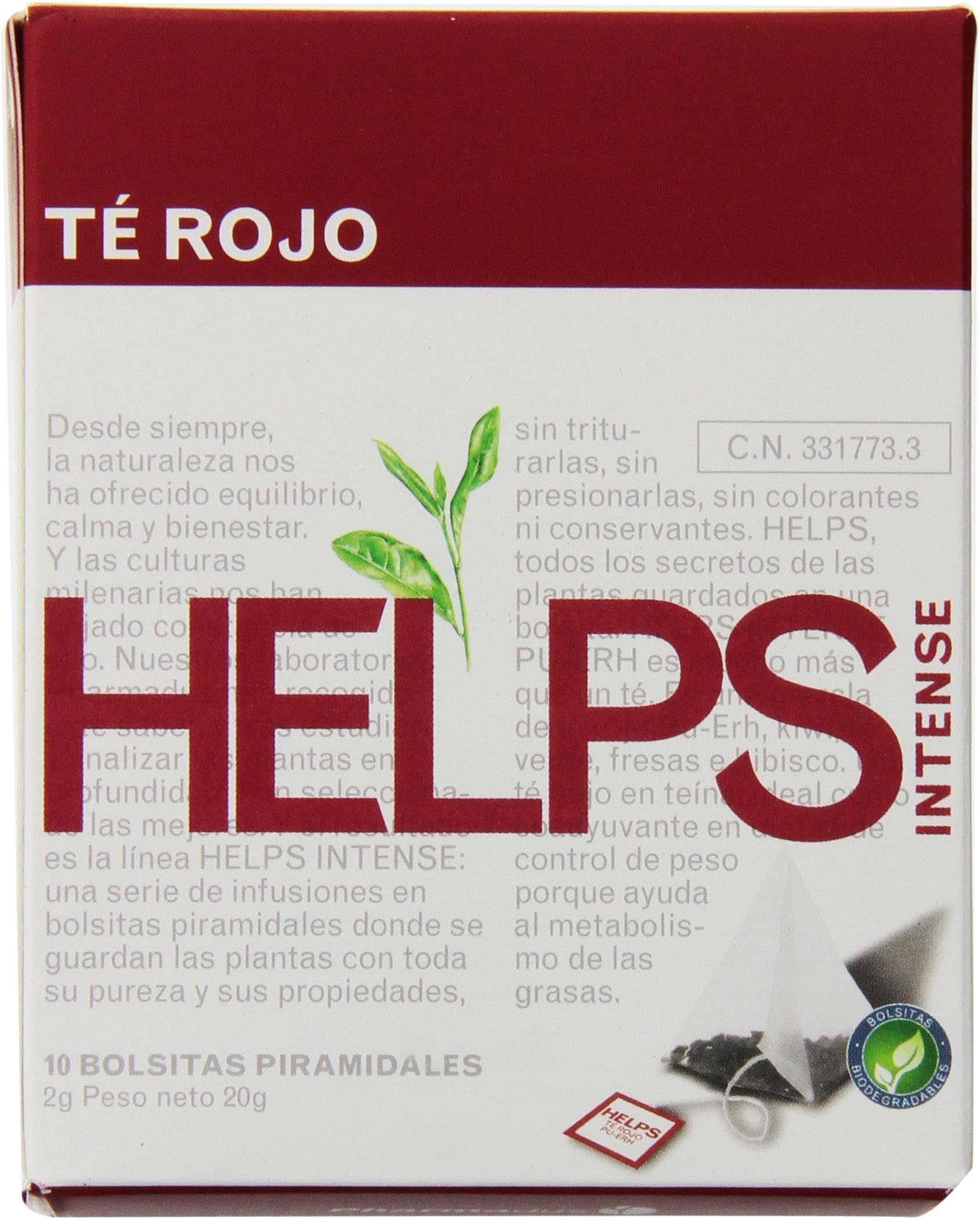Helps Intense Pu-Erh Red Tea, 10 Count (Pack of 12)