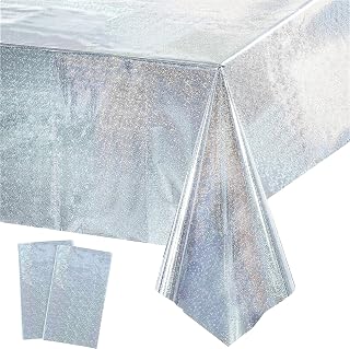 Tischdecke Geburtstag Silber Glitzer 2 Stück
