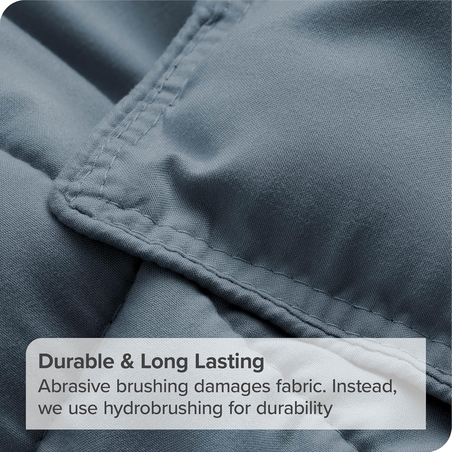 Bare Home Bed-in-A-Bag 7 Piece Comforter & Sheet Set - California King - Goose Down Alternative - Ultra-Soft 1800 Premium Bedding Set (Cal King, Coronet Blue/Grey)
