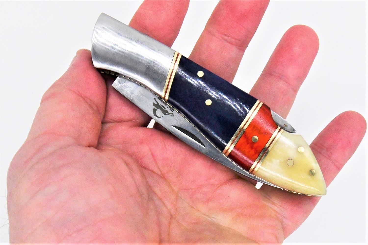 Flash Deals - 40% OFF (0 8/18) DKC-58-440c BLUE JAY 440c Stainless Steel Folding Hunting Pocket Knife 4.5 Folded 8 Long 3.25 Blade 7.5oz High Class Looks t Hand Made DKC Knives