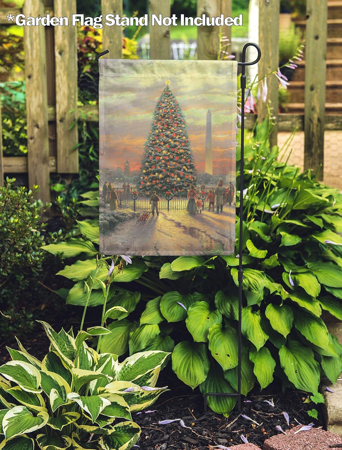 Flagology, Thomas Kinkade, Symbols of Freedom – Garden Flag 12" x 18", Outdoor, Exclusive Premium Fabric, Officially Licensed Thomas Kinkdade