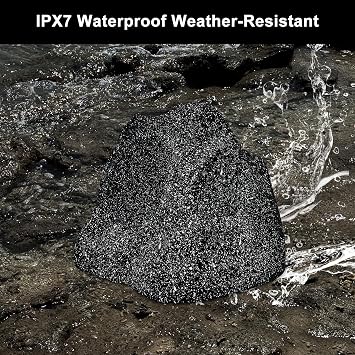 Outdoor Rock Speakers Waterproof, 400 Watt 6.5 Inch Superior Timbre IPX6 Weatherproof,Design for Garden,Patio,Pool,Deck,BBQ (Pair)