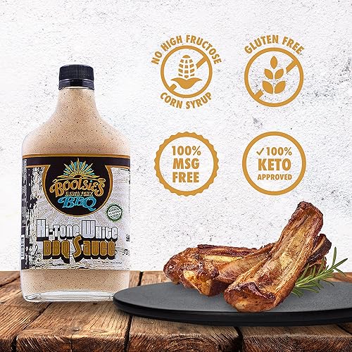 Miniatura 5 de Hi-Tone - Salsa blanca para barbacoa, condimento y salsa de inmersión con vinagre y limón, salsa blanca sin gluten, 12.5 onzas - Bootsie's Delta