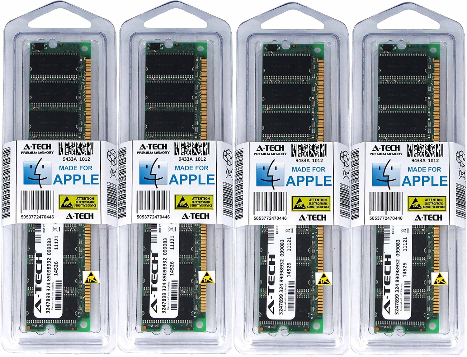 A-Tech for Apple 4GB Kit 4X 1GB PC2700 333MHz Power Mac G4 Mac mini iMac Late 2005 M9285LL/A N/A M9168LL/A M9290LL/A M9686LL/A A1103 M9687LL/A M9686LL/B M9687LL/B M8839LL/A M8570 Memory RAM