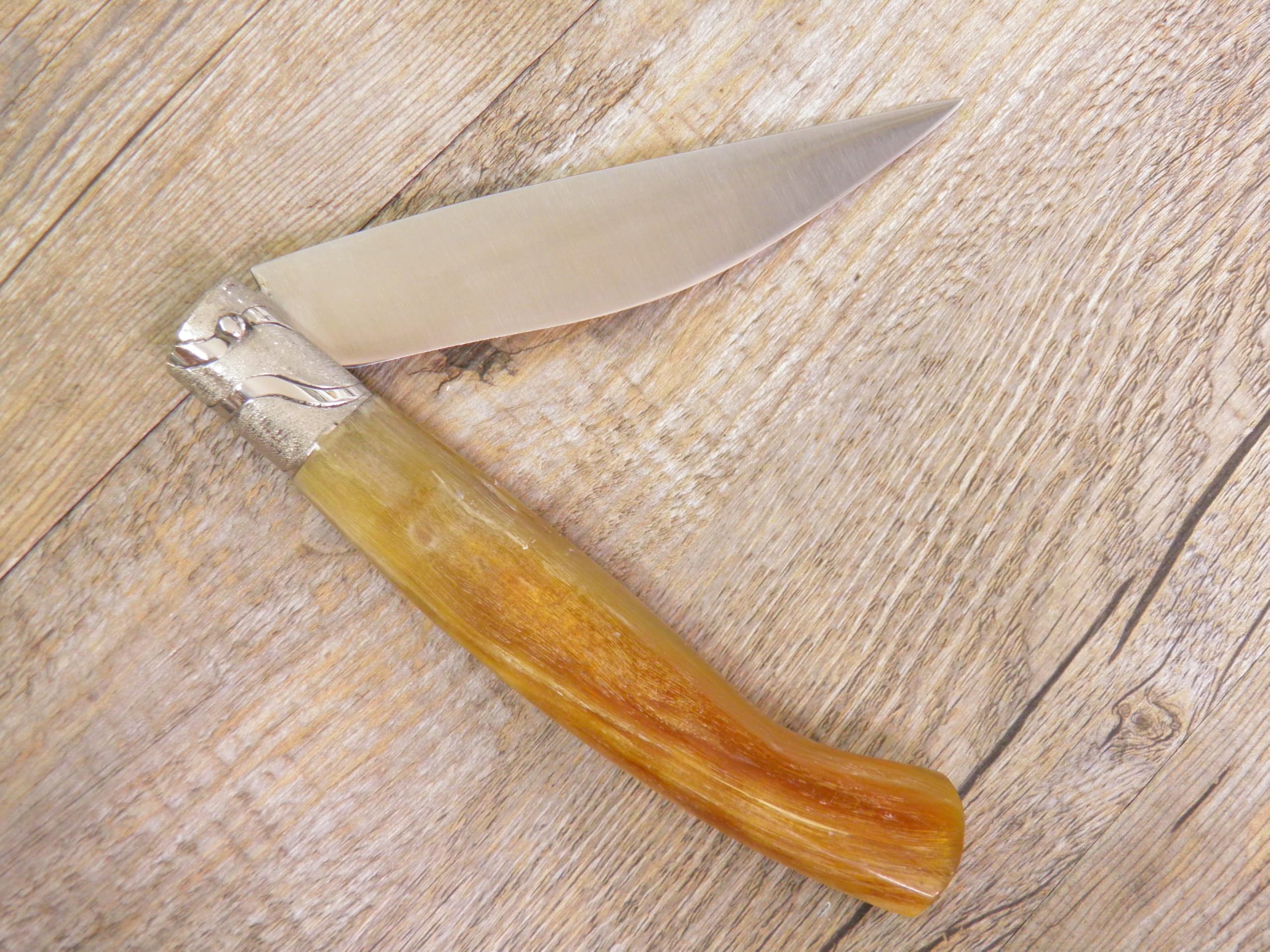 Generico COLTELLO ARTIGIANALE SARDO 26 CM ARBURESA PATTADA MANICO IN CORNO DI MUFLONE lama da 12 cm