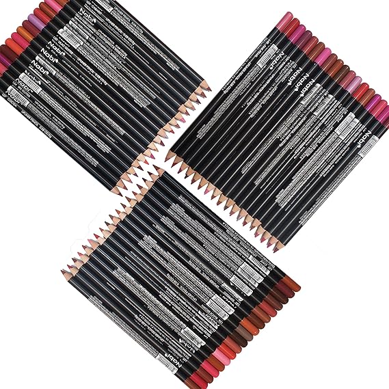 Nabi Lip Liner Pencil Set - 54 Pcs Lip Pencil Bulk Pack | Long Lasting Lip Liner for Women | Assorted Colors Makeup Lip Liners | Professional Quality