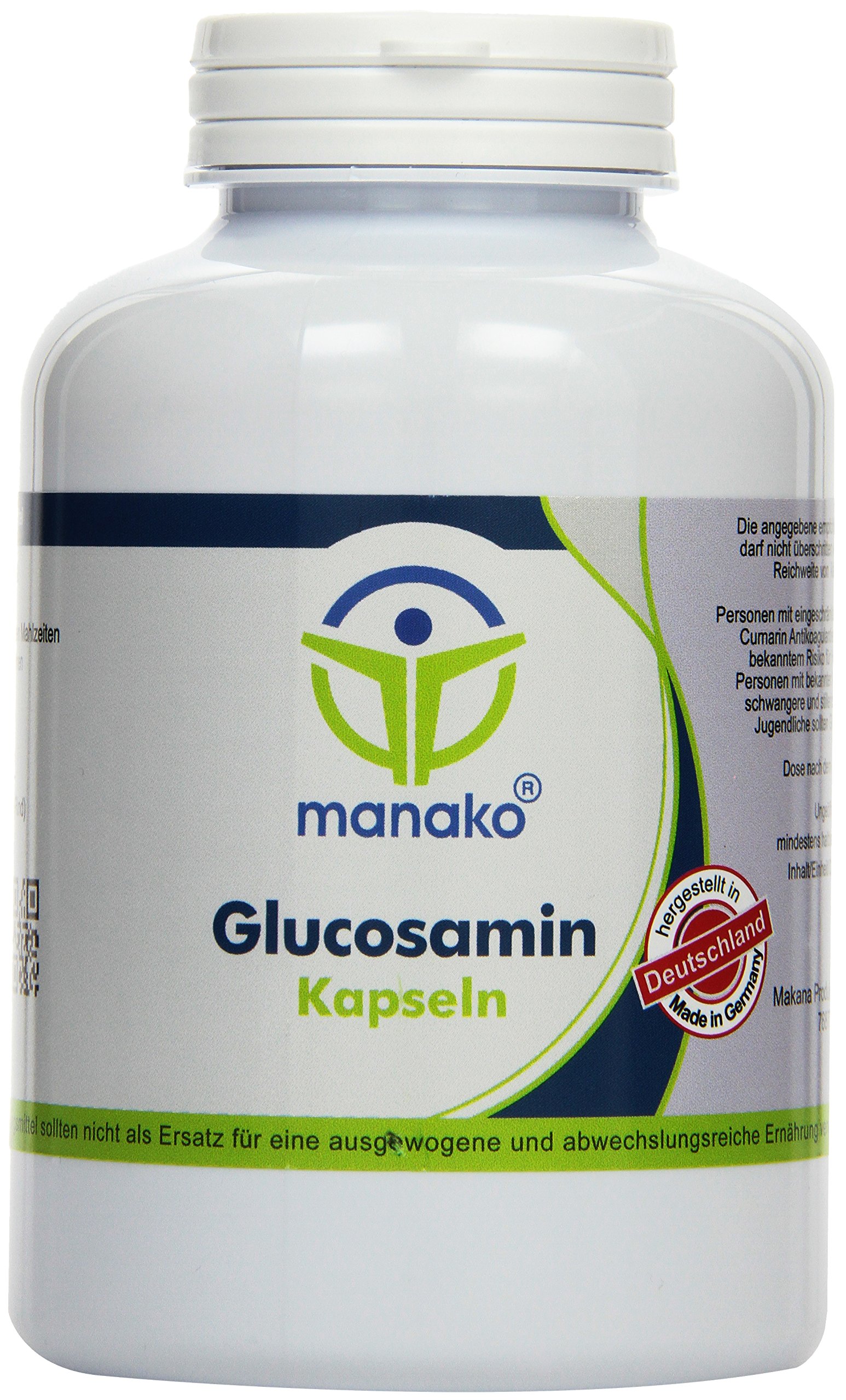 manako Glucosamin Kapseln, 4 x 300 Stück, Dose a 225 g