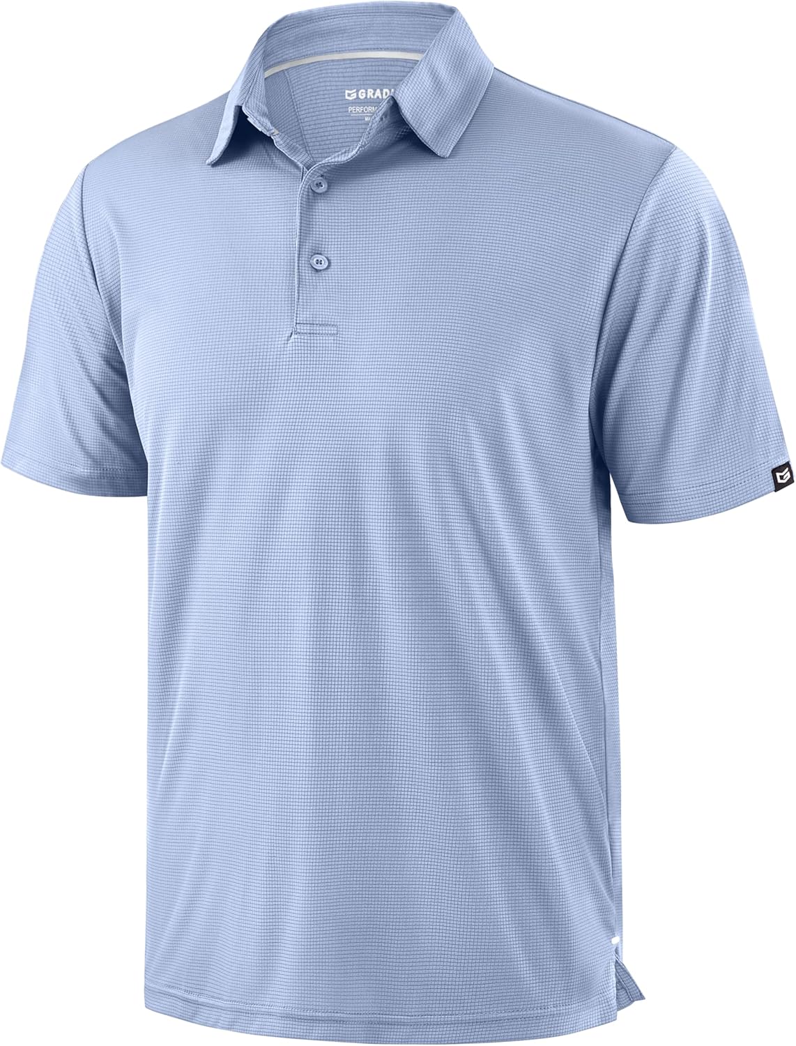 Mens Golf Shirt Jacquard Short Sleeve Dry Fit Moisture Wicking Performance Athletic Summer Collared Polo Shirts for Men