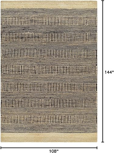 Miniatura 2 de Mark&Day - Alfombras cilíndricas de 9 x 12 pies, color marrón oscuro y negro, alfombra marrón y beige para sala de estar, dormitorio o cocina (9 x