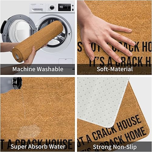 Miniatura 5 de Tapete de bienvenida para puerta delantera, entrada al aire libre, no es una grieta, tapete divertido para el hogar, para inauguración de la casa,