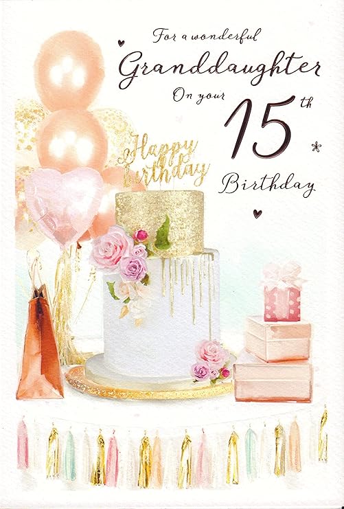 Granddaughter's 15th Birthday Card:''for A Wonderful Granddaughter On