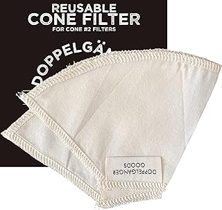 Sponsored Ad - (2-Pack) Reusable Organic Cotton Cone #2 Coffee Filter — Cloth Filters for Coffee Dripper, Pour Over Coffee...