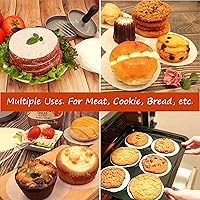 Vista 5 de Meykers Hojas de papel para prensa de hamburguesas de 4/4.5 pulgadas 500 piezas redondas Hamburguesa antiadherente resistente al calor círculo