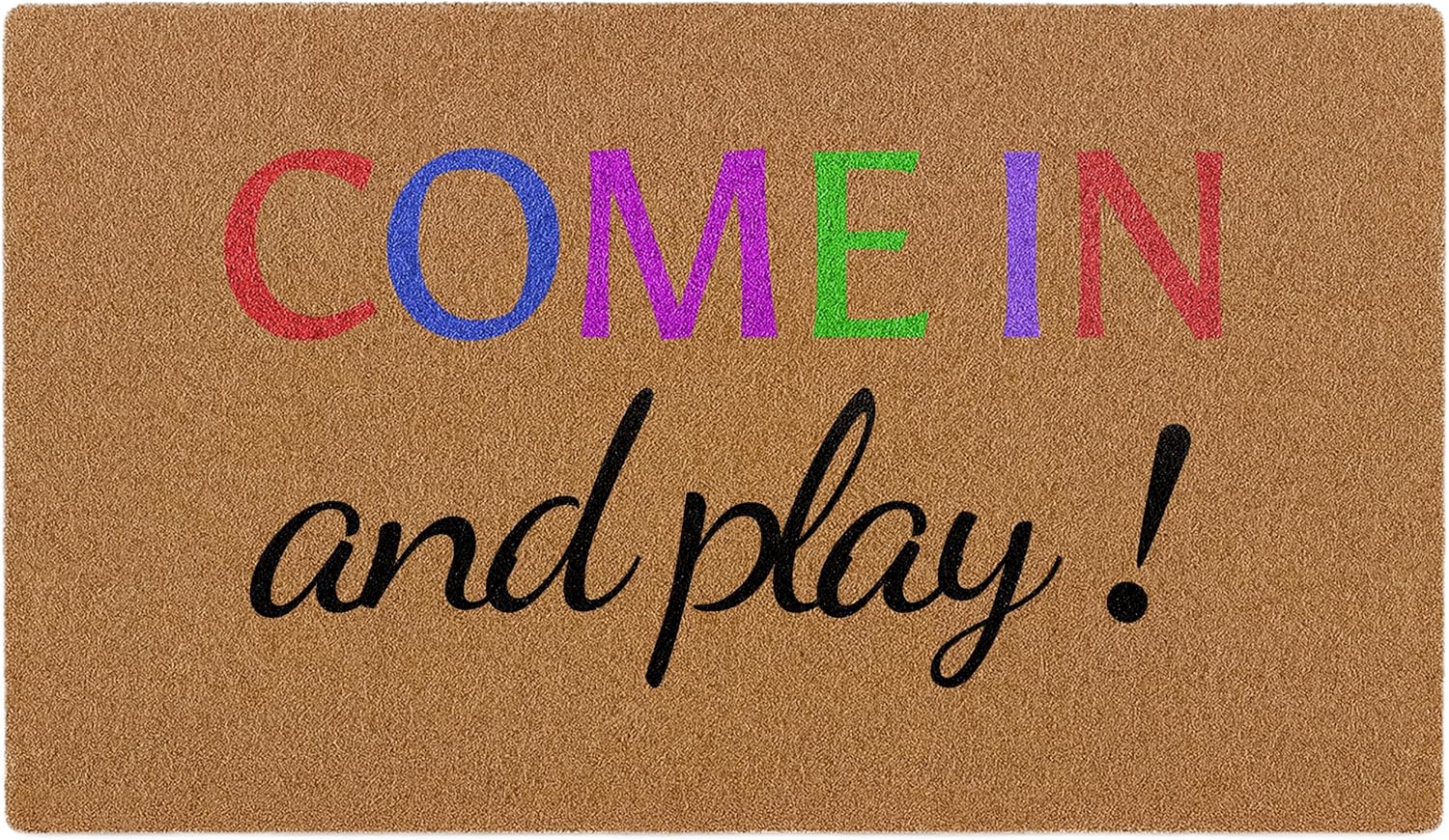 Shoes Off Please Door Mat, Cute Welcome Front Door Mat Indoor Outdoor Entrance, Rustic Artificial Coir Remove Your Shoes Doormat Rugs for Porch Entry Patio Kitchen Decor 30x17in