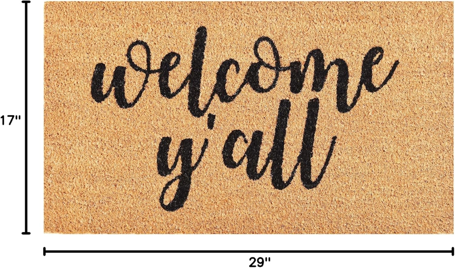 Calloway Mills AZ106041729 Southern Hospitality Doormat, 17" x 29", Natural/Black