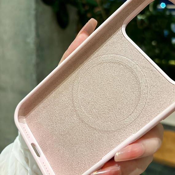 For iPhone16ProMax用 リキッドシリコンケース ソフトマグネットカバーFor iPhone16ProMax用/ピンク